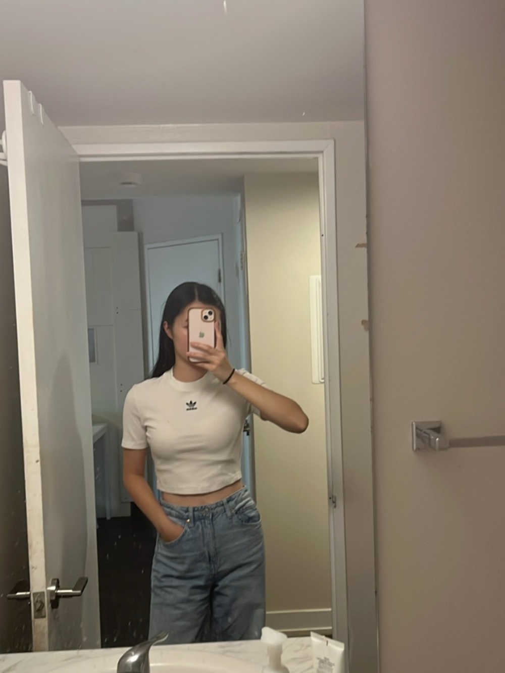 Adidas T-Shirt, White, XS